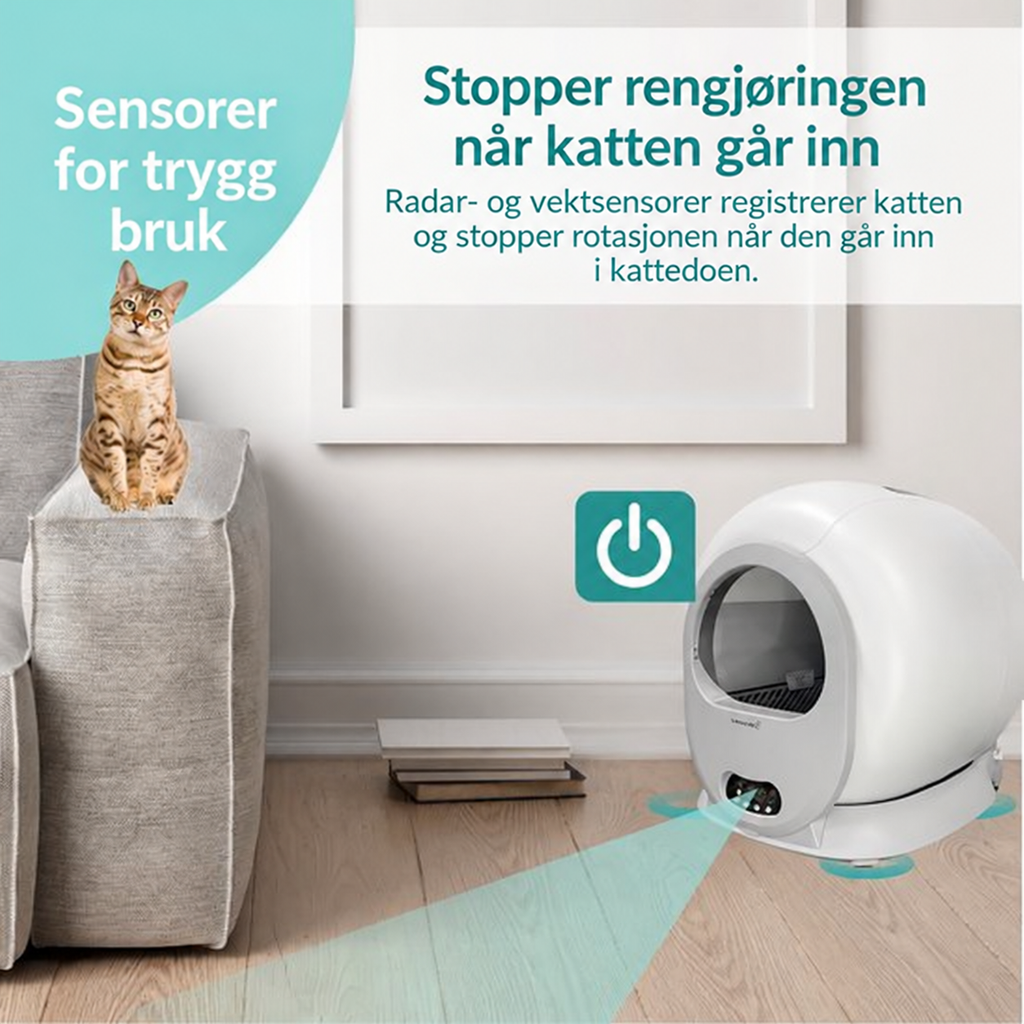 Selvrensende kattedo 65 liter – a sunny day