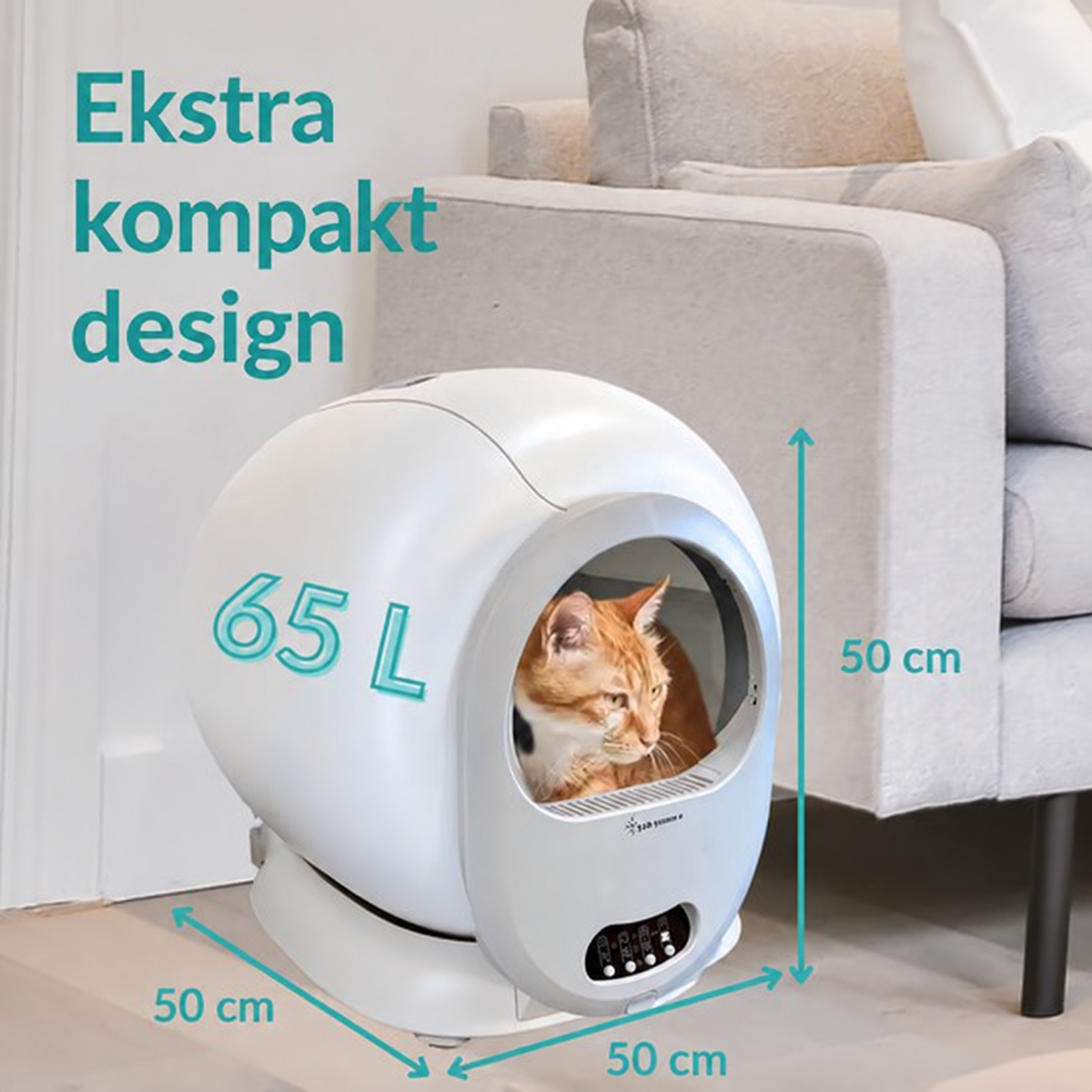 Selvrensende kattedo 65 liter – a sunny day